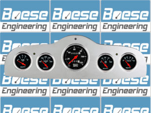 1949-1952 Pontiac Car Billet Aluminum Gauge Panel w/ Auto Meter Street Rod series gauges