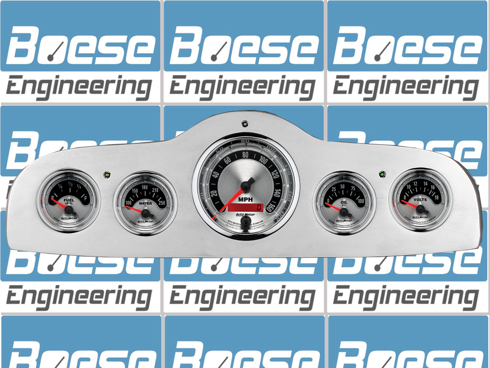 1949-1952 Pontiac Aluminum Dash Insert w/ Auto Meter American Muscle Gauges