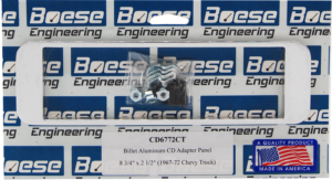 CD6772CT 1967-1972 Chevy Truck Billet Aluminum Stereo Adapter / CD Patch Panel