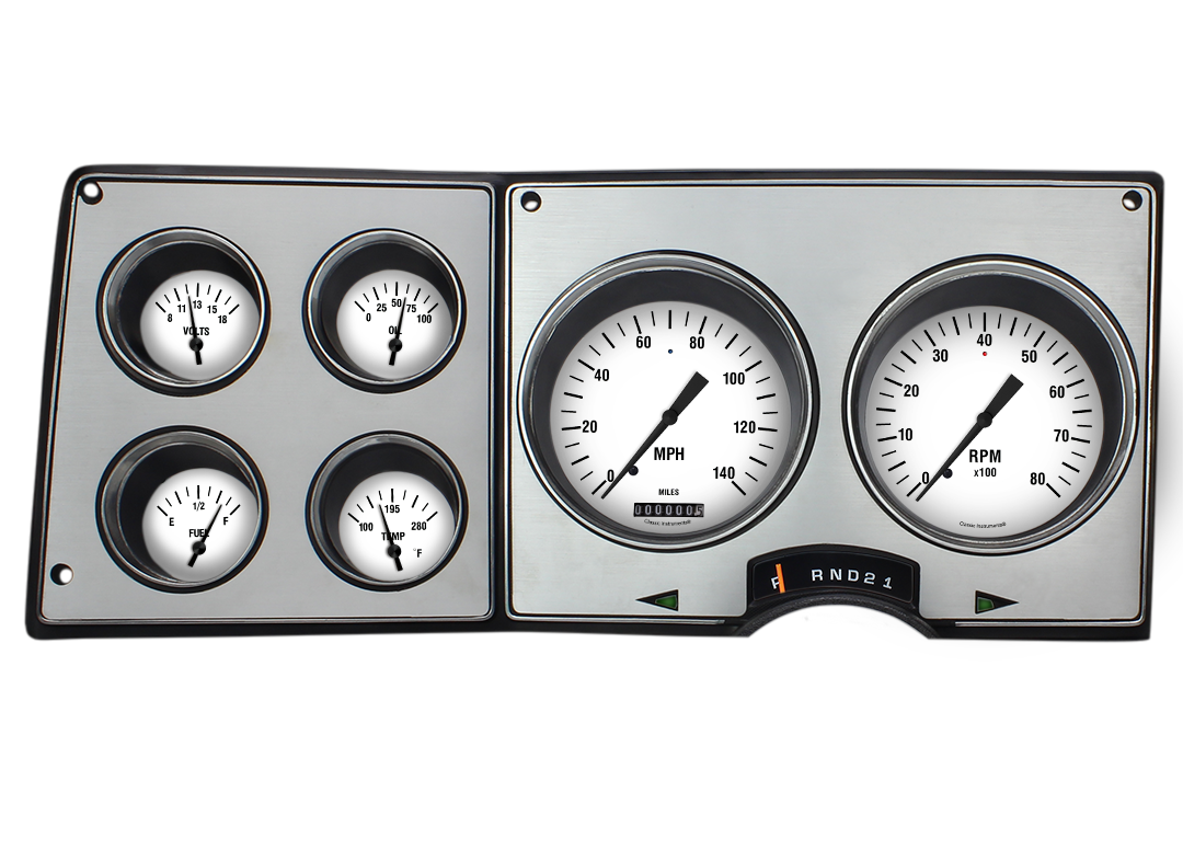 1973-1987 Chevy/GMC Truck Classic Instruments Direct Fit Package (White Hot)