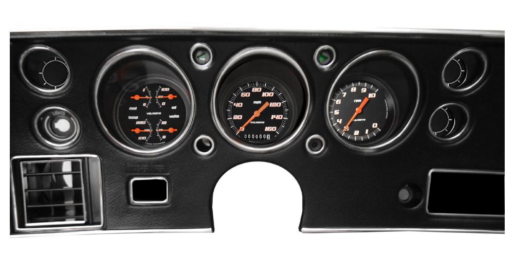 1970-1972 Chevelle Package by Classic Instruments (Velocity Black)
