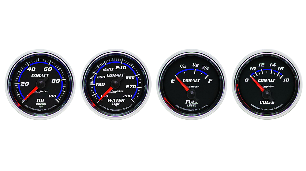 Auto Meter Cobalt 2 1/16" Four Gauge Package - Image 2