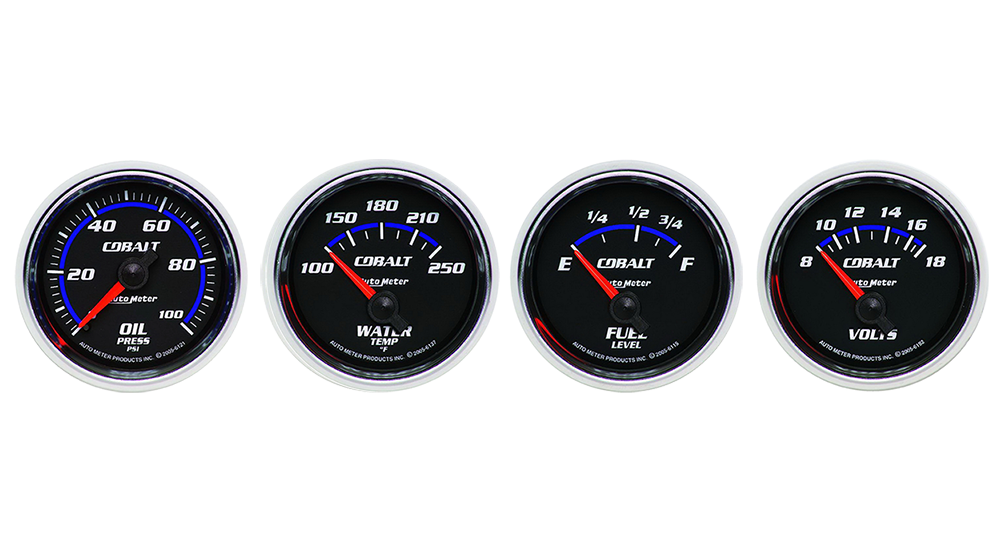 Auto Meter Cobalt 2 1/16" Four Gauge Package - Image 3
