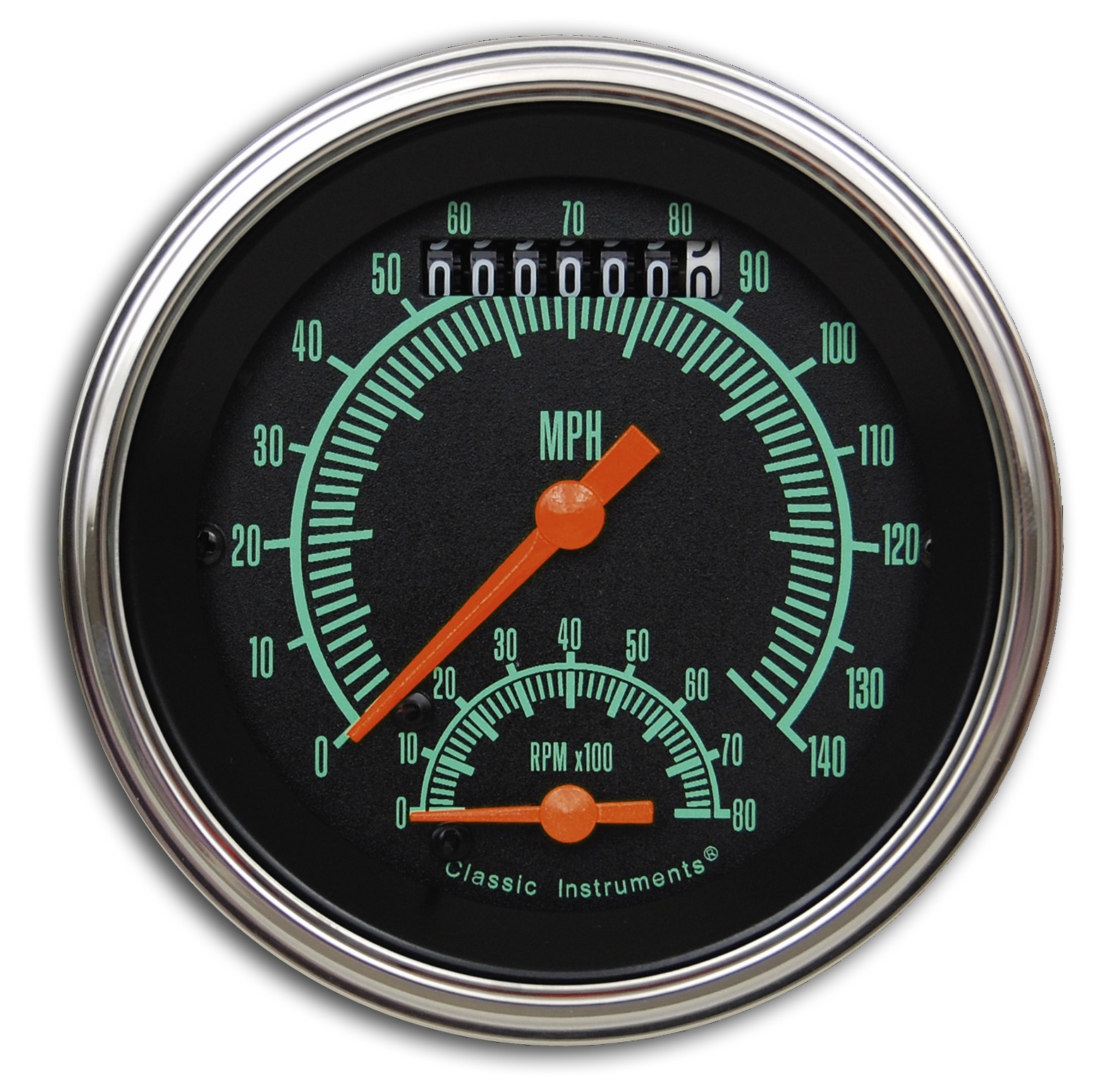 1957 Ford Fairlane Aluminum 5 Gauge Panel w/ Classic Instruments Gauges (Ultimate Speedometer) - Image 5
