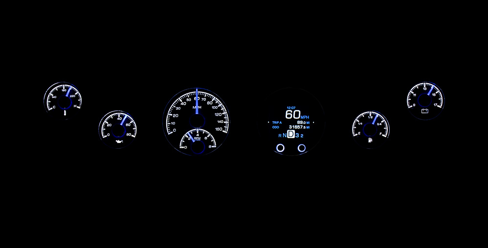 HDX-2060-K Dakota Digital 3 3/8" & 2 1/16" HDX Gauge Kit (black) - Image 9