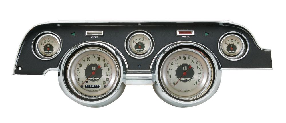 1967-1968 Mustang Package by Classic Instruments (All American Nickel)