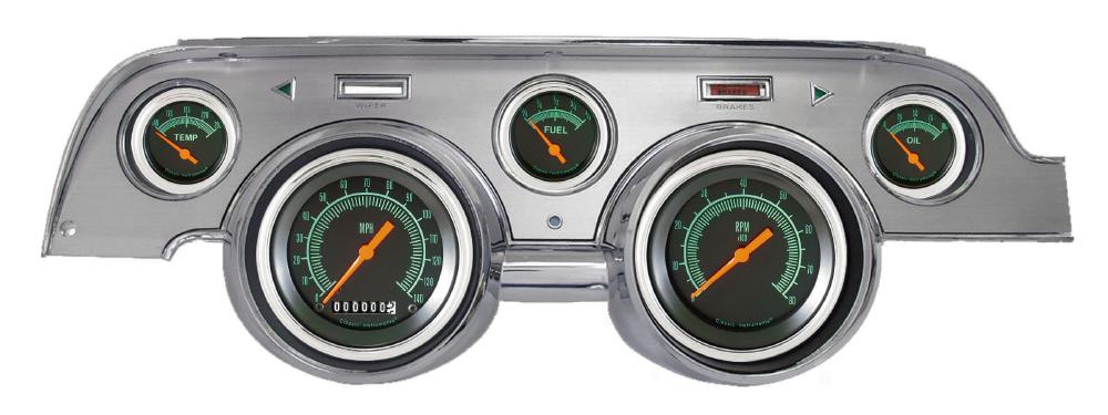 1967-1968 Mustang Package by Classic Instruments (G/Stock w/ brushed aluminum bezel)