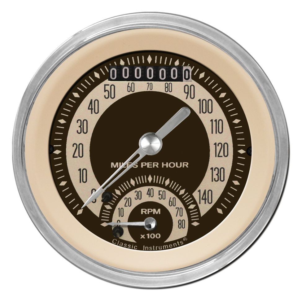 1953-1955 Ford Truck Billet Aluminum 5 Gauge Panel w/ Classic Instruments Gauges (Ultimate Speedometer) - Image 13