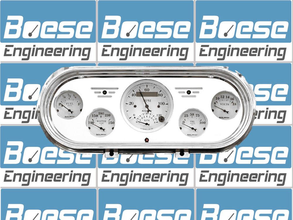 1962-1965 Chevy Nova Billet Aluminum Gauge Panel w Auto Meter Street Rod Series Gauges (Speedo/Tach) - Image 5