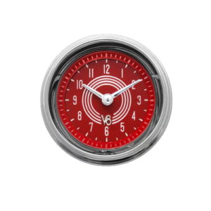 V8RS90SHC Classic Instruments 2 1/8" V8 Red Steelie Clock