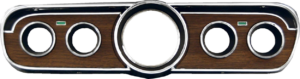 1965-1966 Mustang Bezel Scott Drake (woodgrained metal)