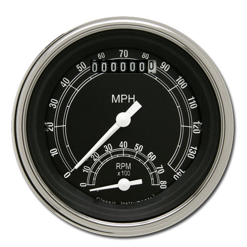 1957 Ford Fairlane Aluminum 5 Gauge Panel w/ Classic Instruments Gauges (Ultimate Speedometer) - Image 7