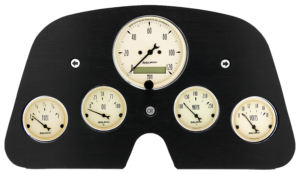 1962-1984 Toyota FJ40 Land Cruiser Aluminum Gauge Panel w/ Auto Meter Antique Beige Gauges