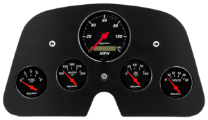 1962-1984 Toyota FJ40 Land Cruiser Aluminum Gauge Panel w/ Auto Meter Designer Black Gauges