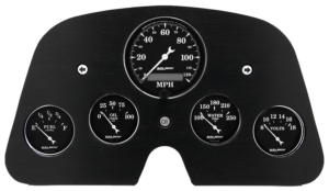 1962-1984 Toyota FJ40 Land Cruiser Aluminum Gauge Panel w/ Auto Meter Old Tyme Black Gauges