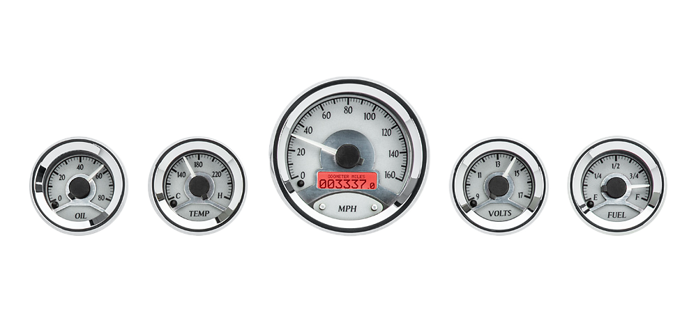 Dakota Digital Round Universal Analog 5 Gauge Kits Silver Alloy (Choose lighting) - Image 5