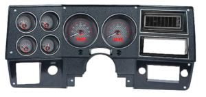 1973-1987 Chevy/GMC Pickup VHX Instruments - Carbon Fiber w/ Red Lighting
