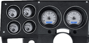1973-1987 Chevy/GMC Pickup VHX Instruments - Silver Alloy w/ Blue Lighting