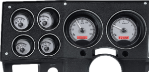 1973-1987 Chevy/GMC Pickup VHX Instruments - Silver Alloy w/ Red Lighting