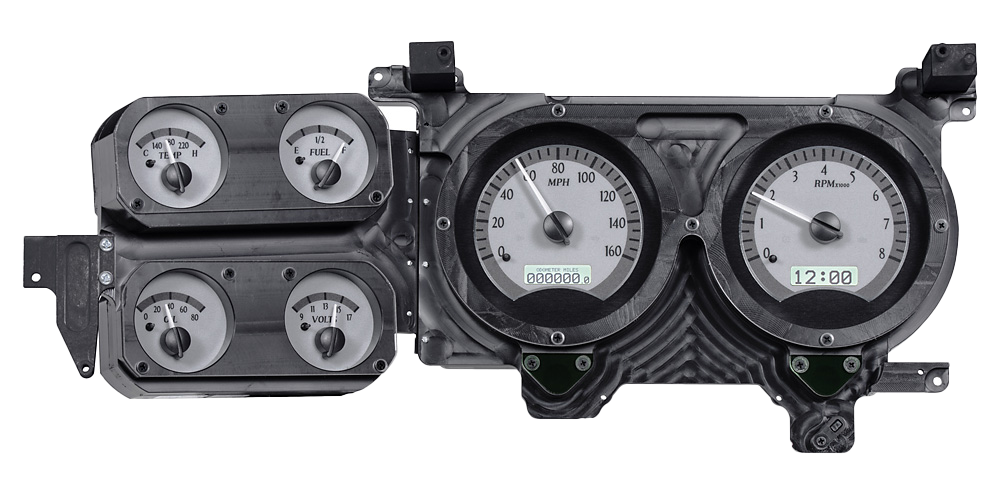 1973-1987 Chevy/GMC Pickup VHX Instruments - Silver Alloy w/ White Lighting - Image 3