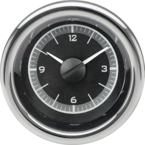 Dakota Digital VLC 2 1/16" Black Alloy Clock w/ White Lighting