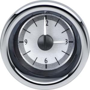 Dakota Digital VLC 2 1/16" Silver Alloy Clock w/ Blue Lighting