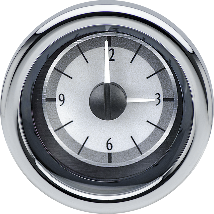 Dakota Digital VLC 2 1/16" Silver Alloy Clock w/ Blue Lighting