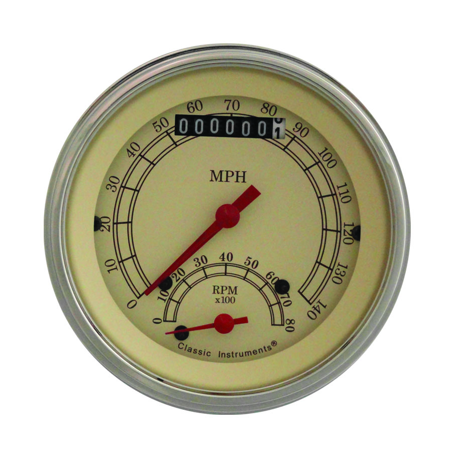 1957 Ford Fairlane Aluminum 5 Gauge Panel w/ Classic Instruments Gauges (Ultimate Speedometer) - Image 4